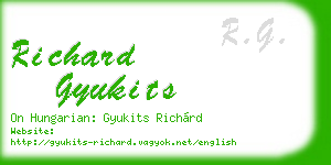 richard gyukits business card