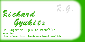 richard gyukits business card